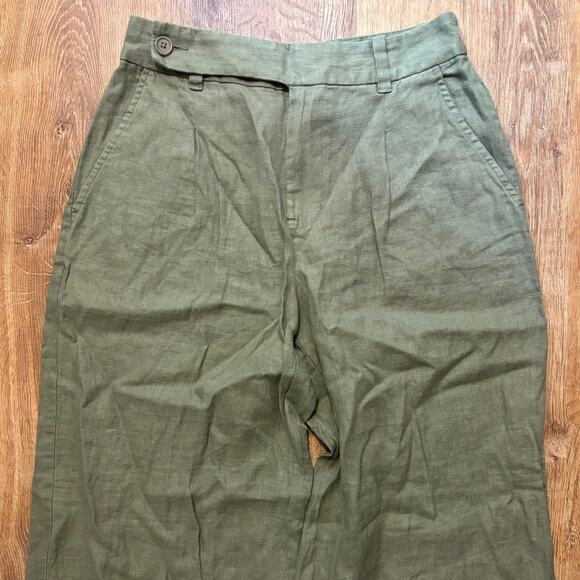 NWT Madewell The Harlow Wide-Leg Pant in 100% Linen In Distant Surplus Size 2P - Picture 5 of 9